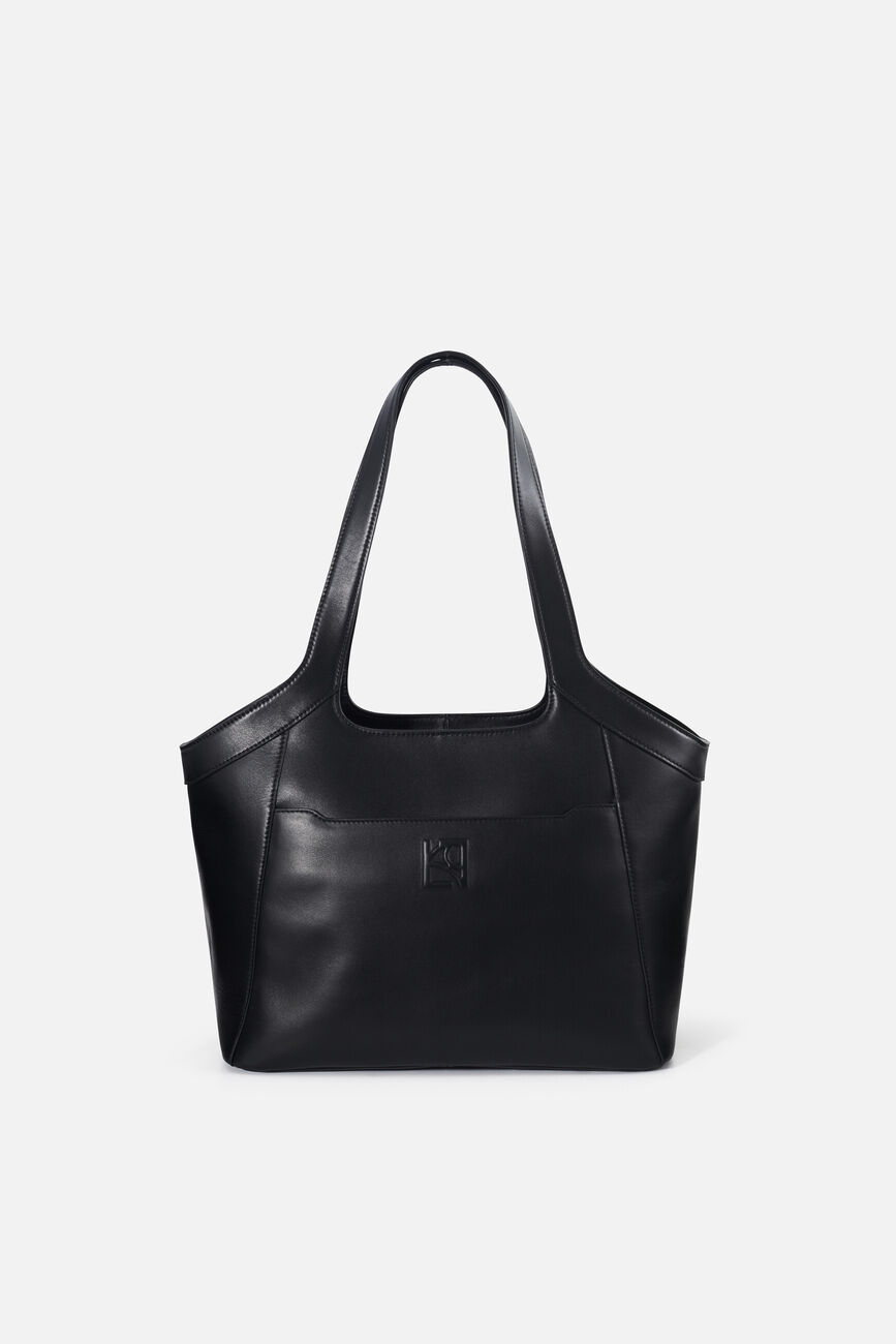 Sac sacha en cuir naturel noir femme