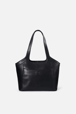 Sac sacha en cuir naturel noir femme