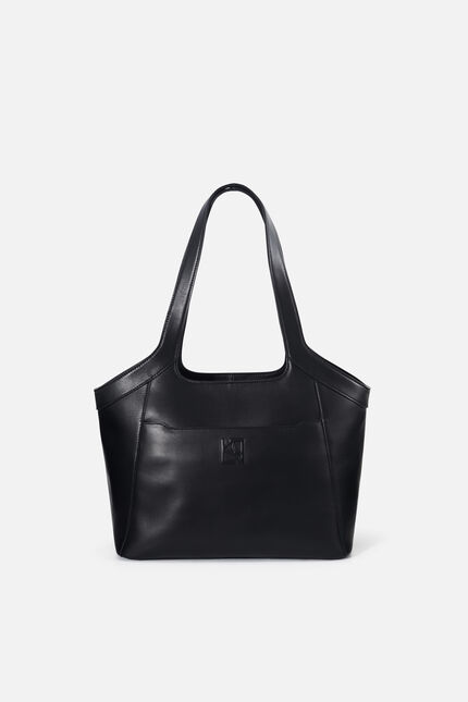 Sac sacha en cuir naturel noir femme