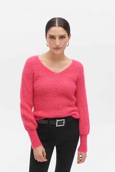 pull katerina rose fushia femme