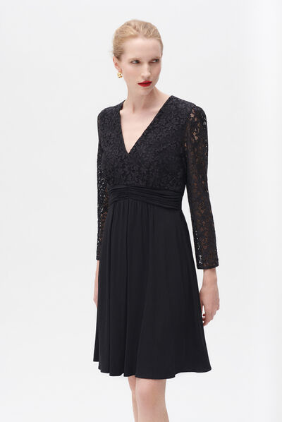 Robe randa noir femme