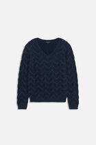 Sweater mstanley navy blue woman