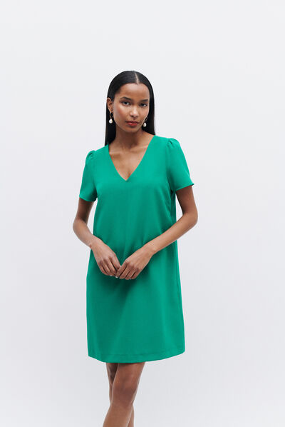 Vestidos mujer Verde : o largos, lisos o | Caroll