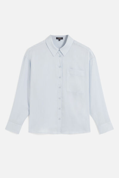 Camisa Cabin azul céu mulher