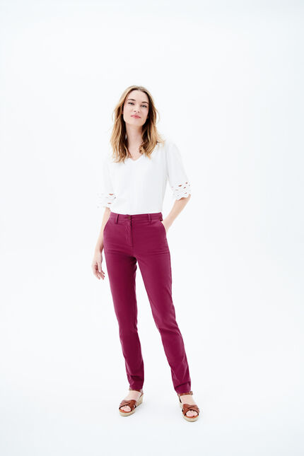 pantalon adelmo rose framboise femme