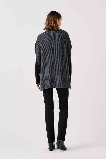 poncho halba gris oscuro mujer