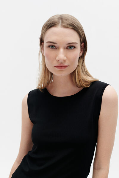 Pull mtess noir femme