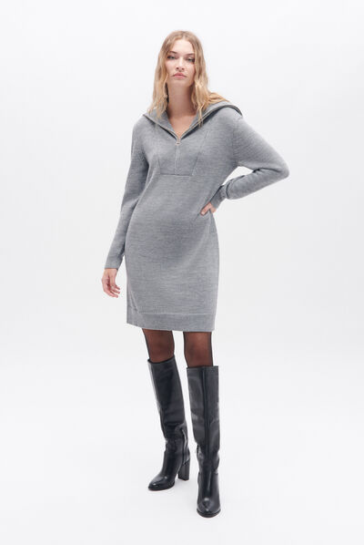 Vestido rilana gris mujer