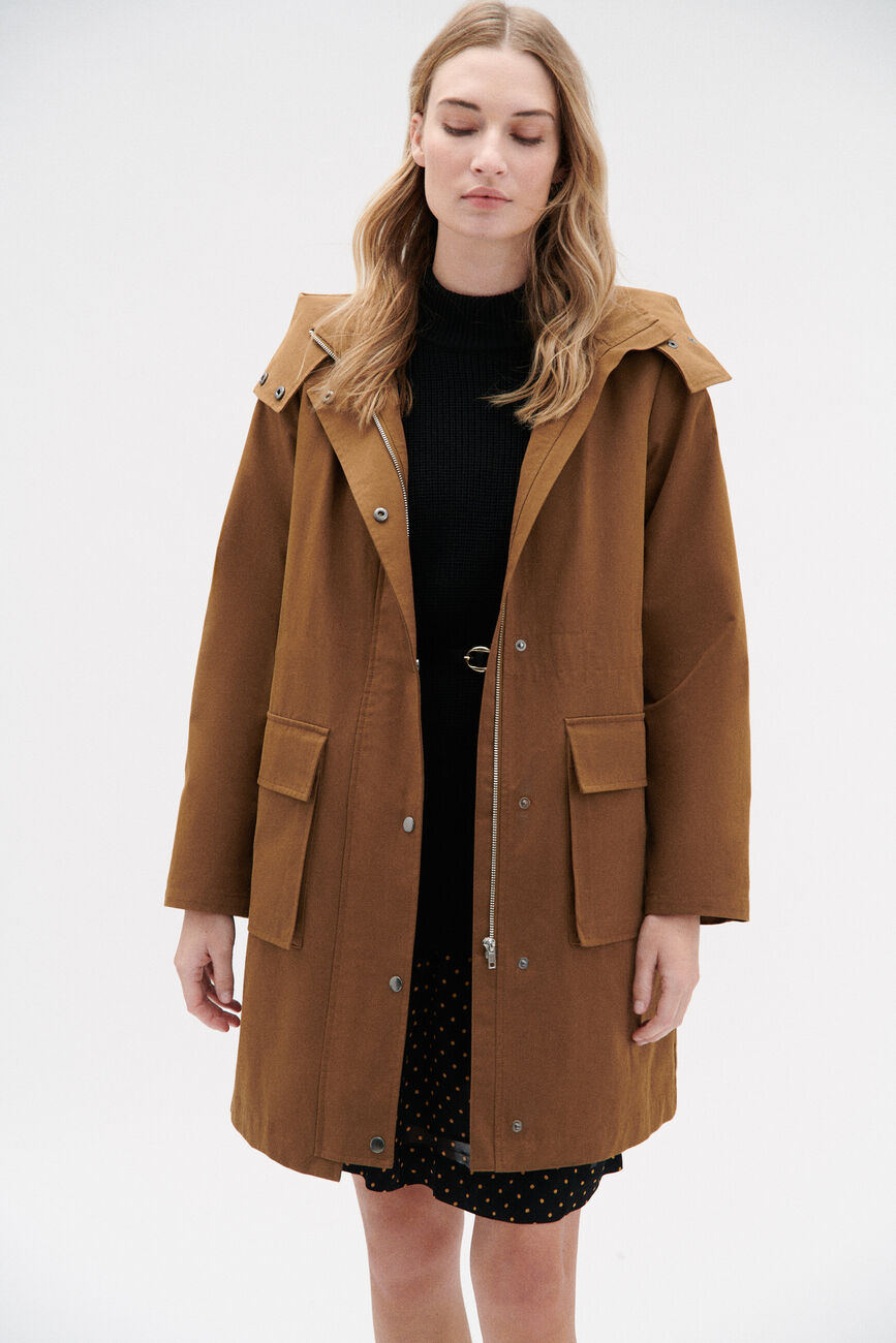 Parka oliver en toile beige femme