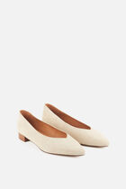 Aria natural leather ballet flats sand woman