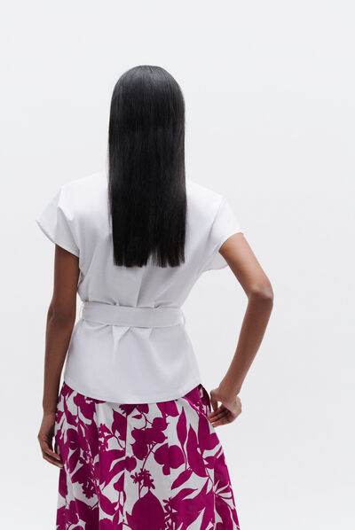 Chemise carmen blanc femme