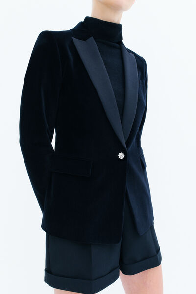 blazer aurora noir femme