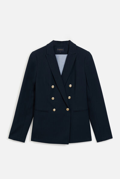 blazer maina double boutonnage bleu marine femme