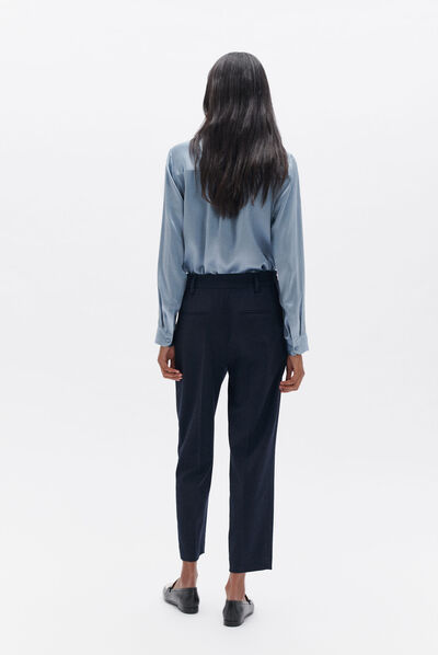 Pantalon palmer bleu marine femme