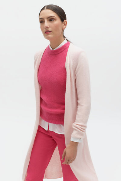 gilet camille rose clair femme
