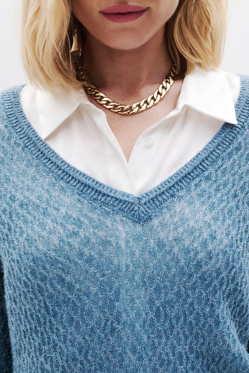 Pull Msaralie denim baby bleu femme