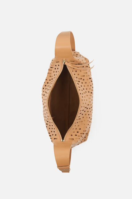 Sac Soalia en cuir taupe femme