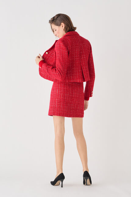 Jchristmas rok rood vrouw