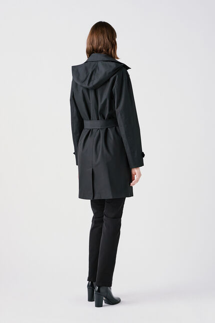 Trench gabardine noir femme