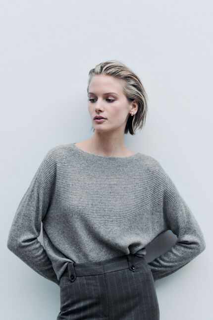Pull Mlindsay made in Italy gris femme