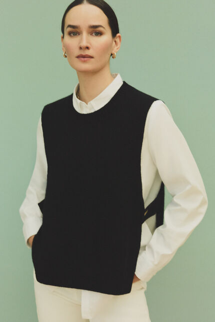 Poncho hevy noir femme
