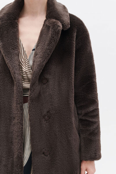Manteau glovissa marron fonce femme