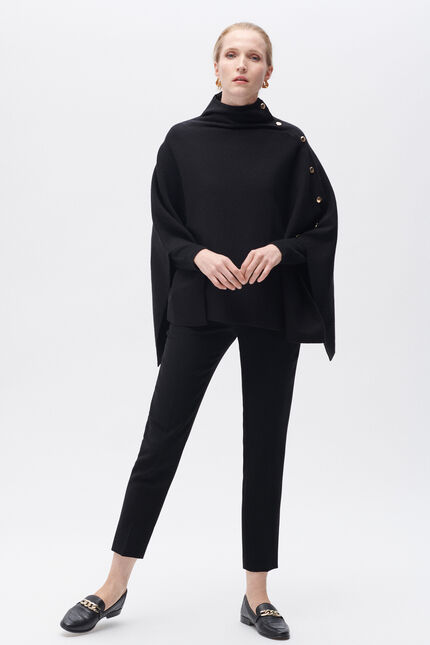 Poncho helvira noir femme