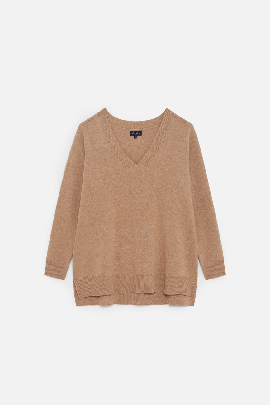 Pull Mleopold made in Italy marron femme