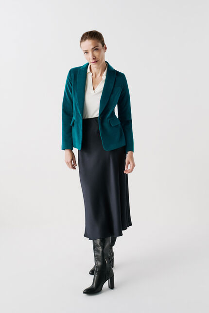 blazer aurora bleu turquoise femme