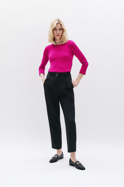 Pantalon Pompon noir femme