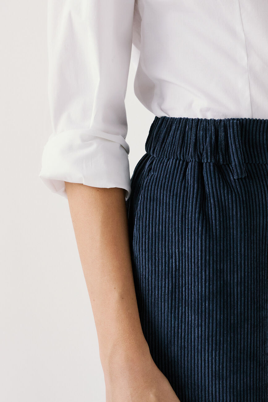 Pnoora trousers navy blue woman
