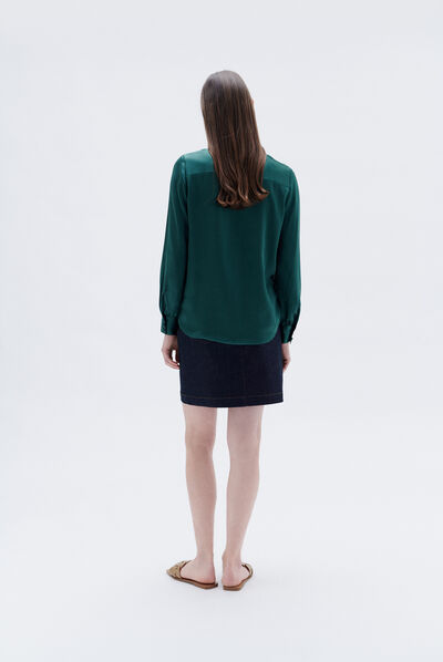 Blusa Cmilana2 verde oscuro mujer