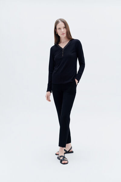 T-shirt tany noir femme