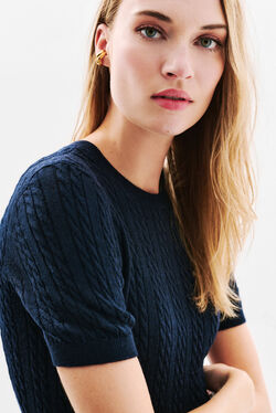 Pull Mjim bleu marine femme