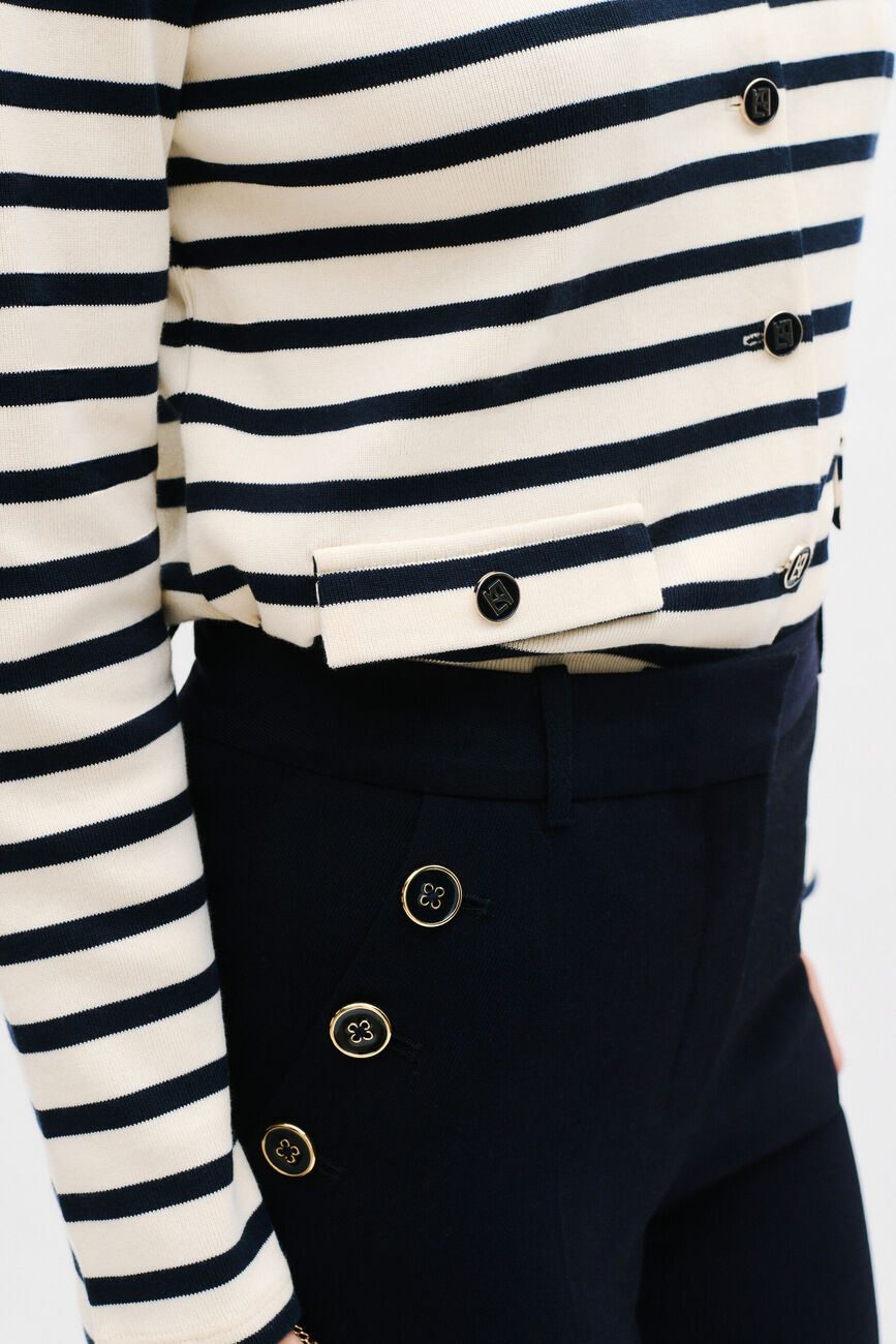 Pantalon Pgaston bleu marine femme