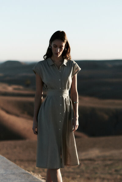 robe melinda taupe femme