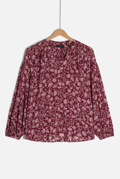 chemisier maelle rose cerise femme