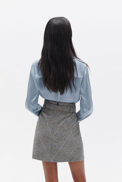 Jupe janyce bleu electrique femme
