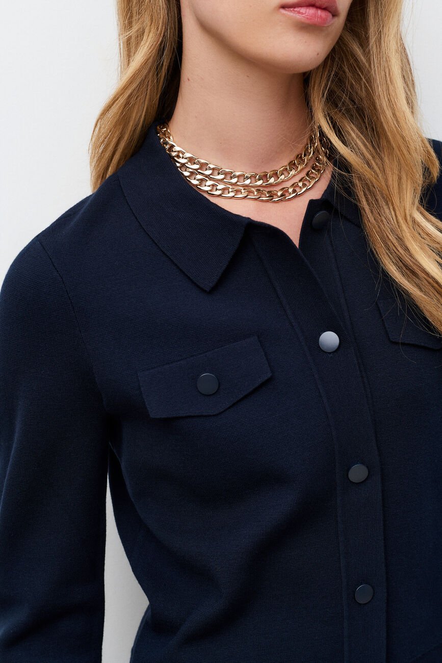 Pull Mflo bleu marine femme