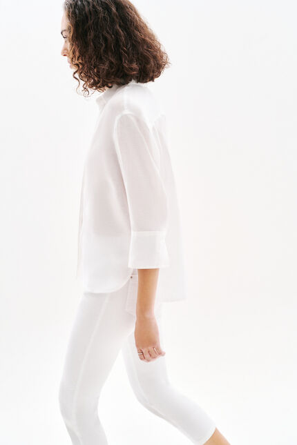 Chemise coraline 100% lin blanc femme