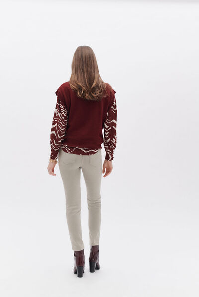 Pull mathilde bordeaux femme
