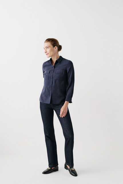Chemise calyson bleu marine femme