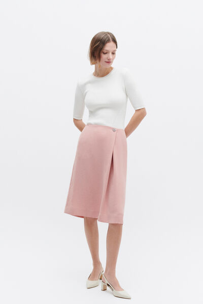 jupe rania vieux rose femme