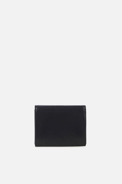 Porte-cartes sully en cuir naturel noir femme