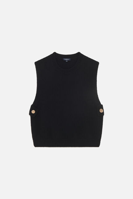 Poncho hevy noir femme
