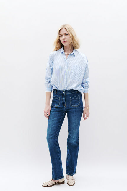 Pantalon pelley denim denim stone femme
