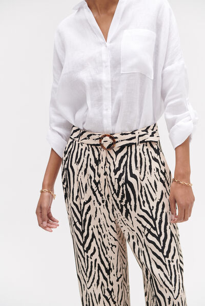 pantalon lenzo noir femme