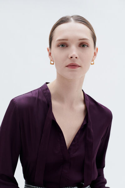Chemise cecile prune femme