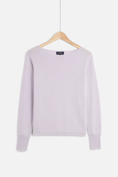pull zofia lurex 100% cachemire parme femme