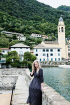 Romy dress navy blue woman